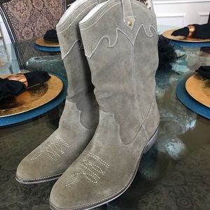 Suede western boots